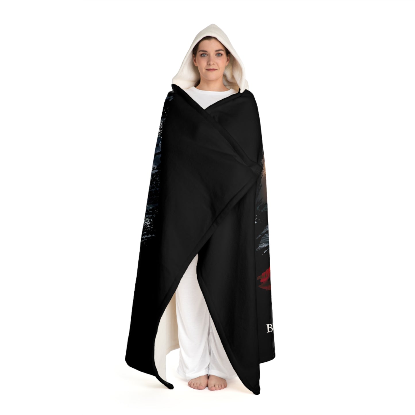 Fire & Storms Hooded Sherpa Fleece Blanket (Shipping Included)