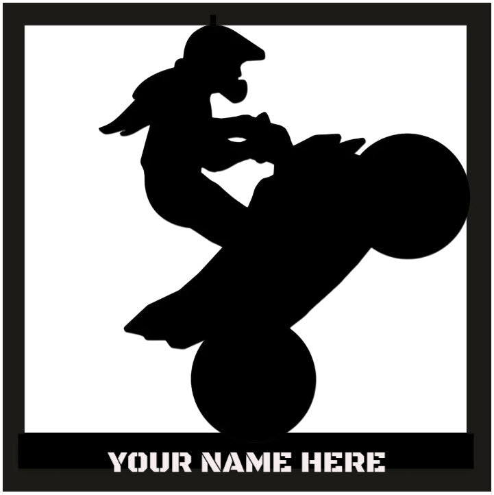 Hypnotic Metal Wall Art "Leader Wheelie Girl" [Add Your Name]