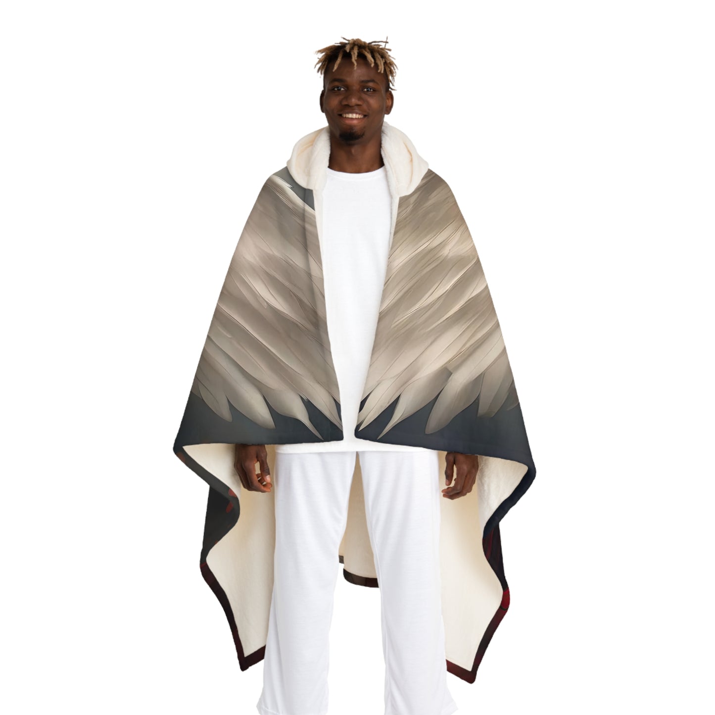 (Got Wings?) Angel / Devil Hooded Sherpa Fleece Blanket (Shipping Included)