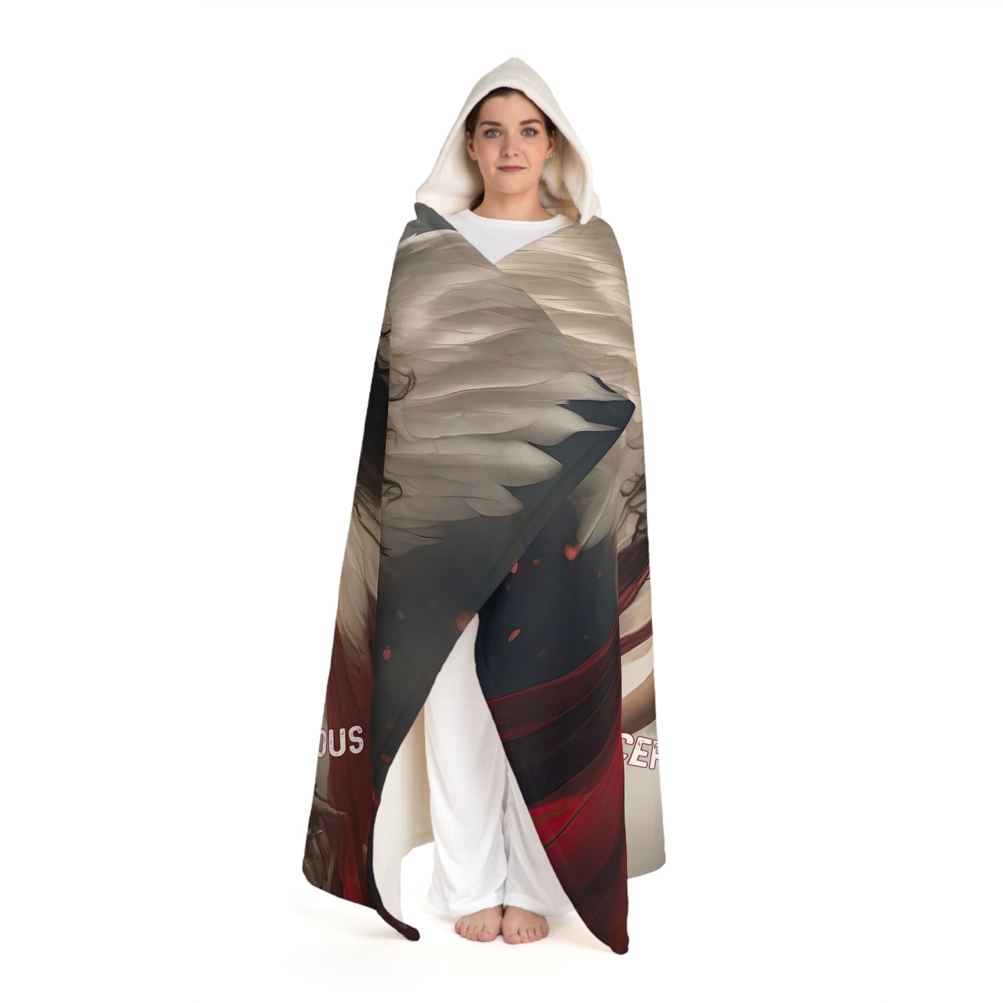 (Got Wings?) Angel / Devil Hooded Sherpa Fleece Blanket (Shipping Included)