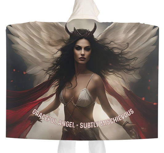 (Got Wings?) Angel / Devil Hooded Sherpa Fleece Blanket (Shipping Included)