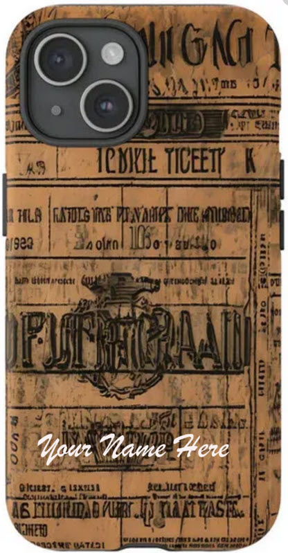 Spirit "1900s French Train Ticket" Impact Resistant Cases (Shipping Included)