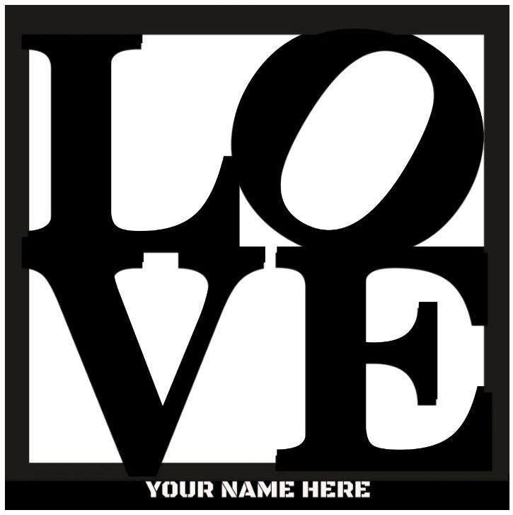 Hypnotic Metal Wall Art "Love Forever" [Add Your Name]